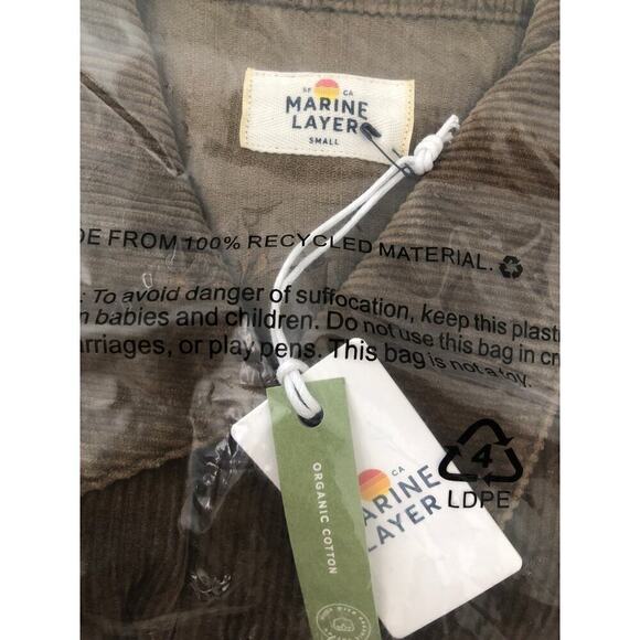 Marine Layer Jemma Overshirt Corduroy Trucker Jacket Military Olive Green NWT S - Picture 7 of 10